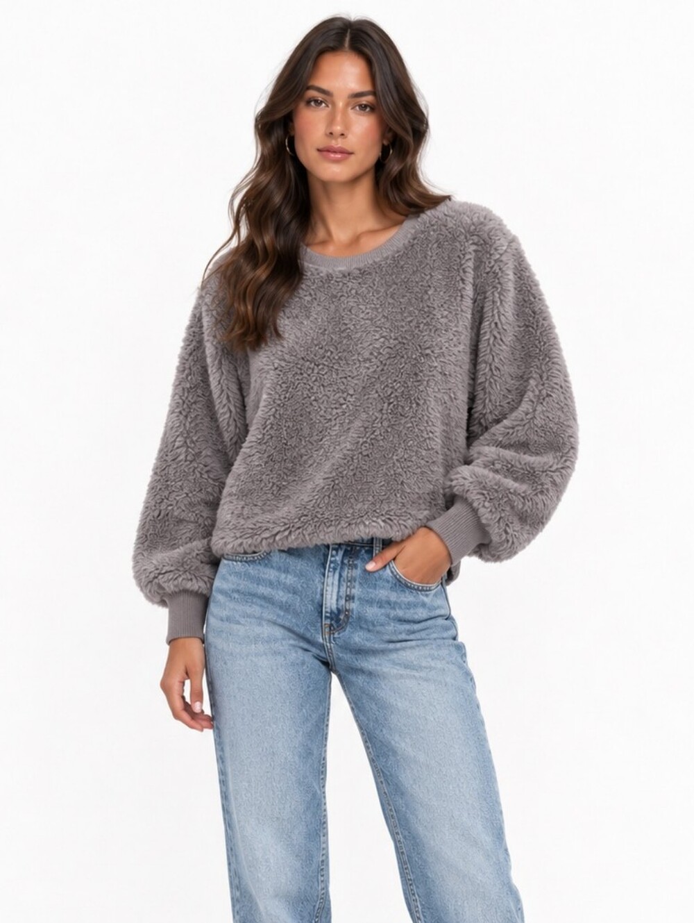 Anthropologie Maeve Plush Teddy Pullover Sweater Size S